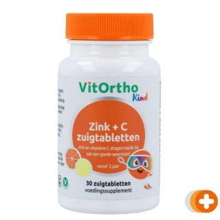 Vitortho kind zink + c zuigtabletten