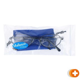 Melleson eyewear leesbril +3.00 zwart metaal