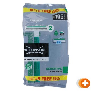 Wilkinson extra2 sensitive wegwerpscheermesjes 10+5 gratis