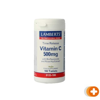 Lamberts vitamine c 500 time release met  bioflavonoiden en rozenbottelextract