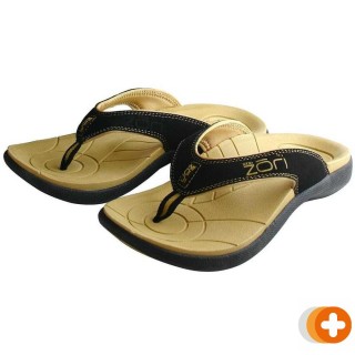 Zori teenslippers beige/zwart maat 10/ eu 41.5