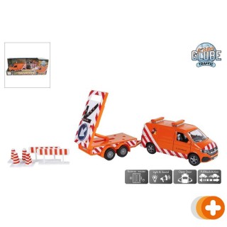 Kids globe vw transporter met pijlwagen met licht