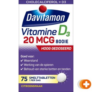 Davitamon vitamine d3 20mcg smelttabletten