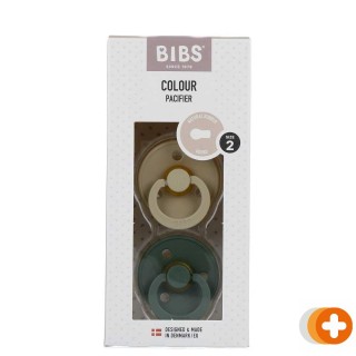 Bibs fopspeen latex vanilla / pine size 2