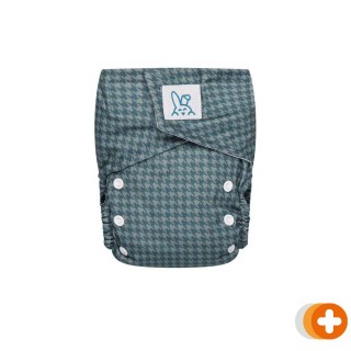 Bumbuns herbruikbare luier klittenband houndstoot green/atl.deep
