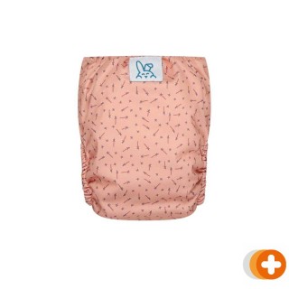 Bumbuns herbruikbare luier drukknopen dandelion apricot/mahogany