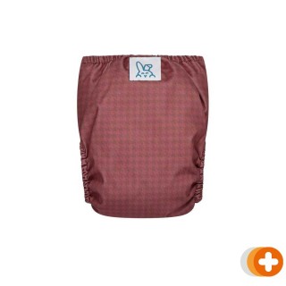 Bumbuns herbruikbare luier drukknopen houndstoot mahogany/hot ch