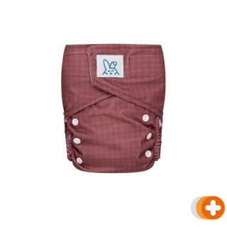 Bumbuns herbruikbare luier klittenband  houndstoot mahogany/hot ch