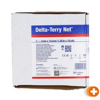 Delta terry-net adhesive fleece blauw 13,7 m x 3 cm