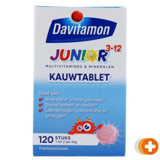 Davitamon junior 3+ vitamines framboos