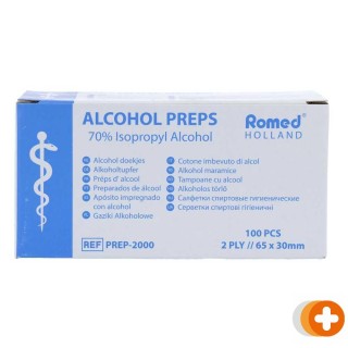 Romed alcohol doekjes 65x30mm