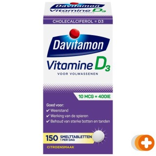 Davitamon vitamine d3 400ie smelttabletten citroen