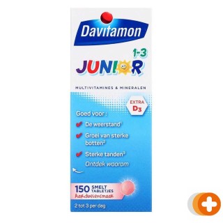 Davitamon junior 1-3 aardbei smelttabletten
