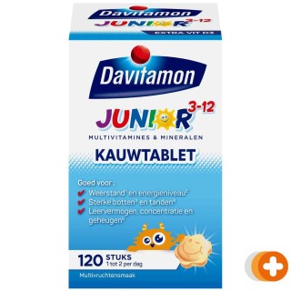 Davitamon junior 3+ kauw vitamines multifruit