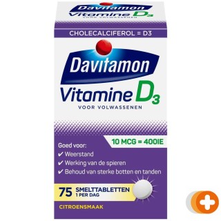 Davitamon vitamine d 400ie smelttabletten citroen