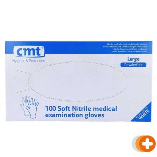 Cmt handschoenen wit nitrile poedervrij large