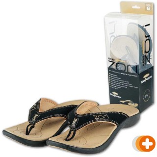 Zori teenslippers beige/zwart maat 8 /eu 39