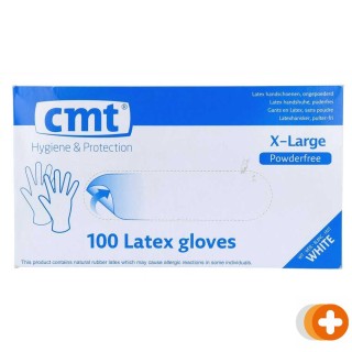 Cmt handschoenen latex poedervrij naturel extra large