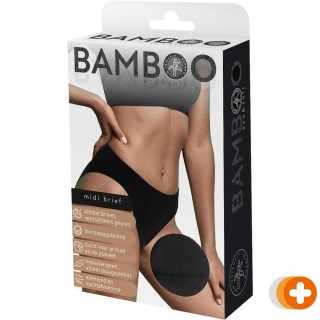 Bamboo midi brief zwart s