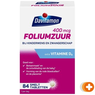 Davitamon foliumzuur met vitamine d3 smelttabletten