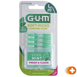 Gum soft picks comfort flex mint large