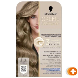 Schwarzkopf creme supreme verzorgende crèmekleuring 8-16