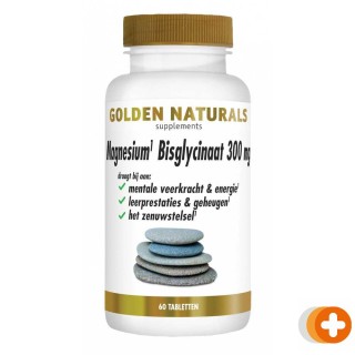 Golden naturals magnesium bisglycinaat 300mg tabletten