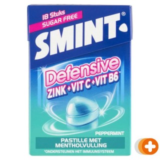 Smint defensive zink + vitamine c + vitamine b6 peppermint suikervrij pastille