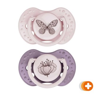 Difrax dynamic fopspeen 0-3m botanic pink / purple