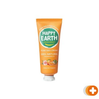 Happy earth 100% natuurlijke deodorant cream rose petitgrain