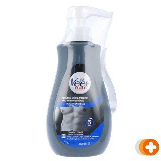 Veet men total pro ontharingscreme pomp gevoelige huid