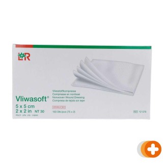 Lohmann & rauscher vliwasoft vliesstofkompres 5x5cm