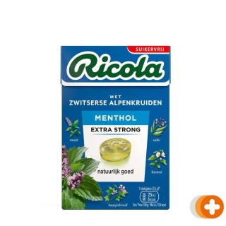 Ricola menthol extra strong suikervrij doosje