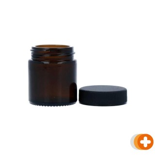 Blockland zalfpot glas bruin + dop 30ml
