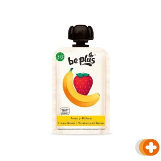 Be plus bio knijpfruit aardbei & banaan