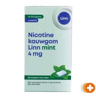 Linn nicotine kauwgom mint 4mg
