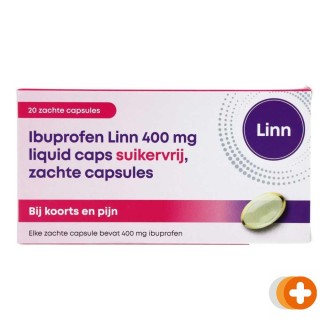 Linn ibuprofen liquid caps 400mg suikervrij