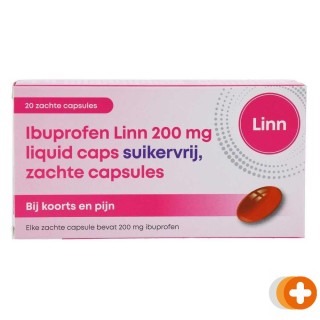 Linn ibuprofen liquid caps 200mg suikervrij