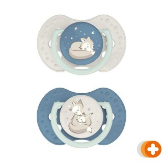 Difrax lovi dynamic fopspeen 3-6m night & day boy